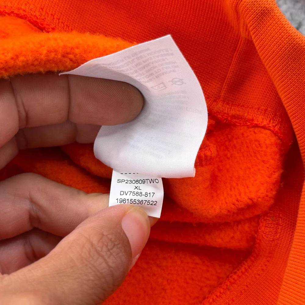 Air Jordan Sweatshirt Men XL Orange Flight MVP Wheaties Crewneck Fleece Pullover